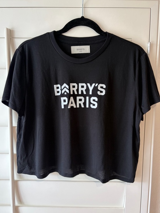 Barry’s Bootcamp Tops - BARRY’S BOOTCAMP NEW Black White Cropped Crop Tee T Shirt Top M